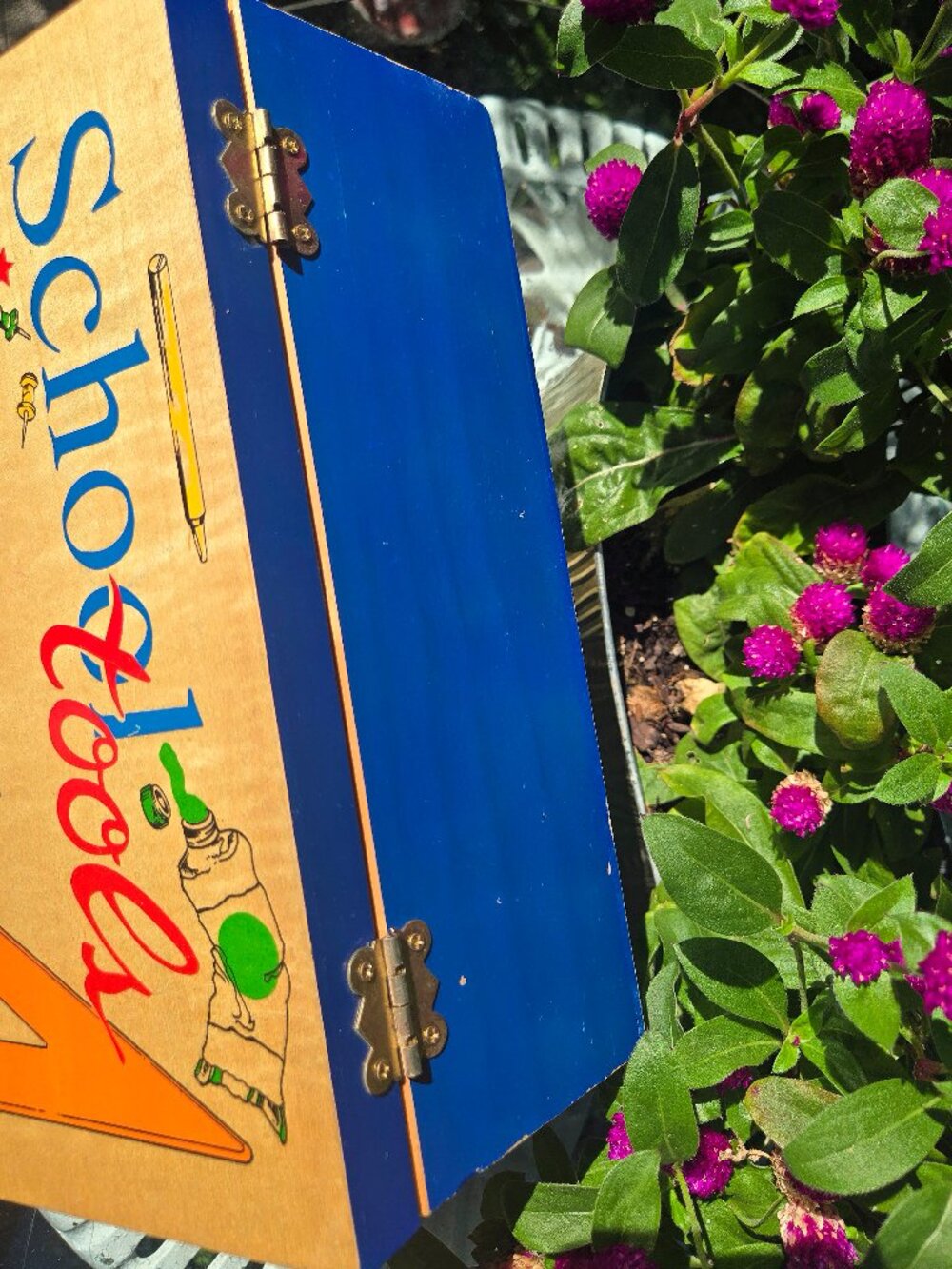 Personalized Jessica Wooden School Supply Box Vintage Keepsake Chest Storage Cas - Picture 8 of 16
